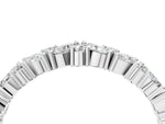White gold Marquise and Round Diamond Vine Eternity Band with Prong Setting_4