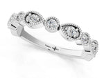 White gold Milgrain Bezel Set Pear and Round Diamond Eternity Band_1