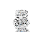 White gold Mixed Shape Diamond Bezel Set Eternity Wedding Band_5