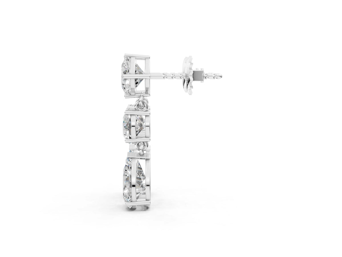 White gold Multi-Shape Diamond Drop Earring_1
