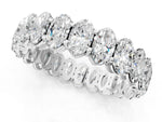 White gold Oval Cut Diamond Eternity Band with Shared Prong Setting_1