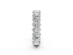 White gold Oval Cut Diamond Eternity Band with Shared Prong Setting_2