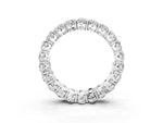 White gold Oval Cut Diamond Eternity Band with Shared Prong Setting_3