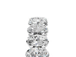 White gold Oval Cut Diamond Eternity Band with Shared Prong Setting_5