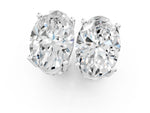White gold Oval Cut Diamond Stud Earrings_1