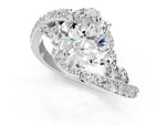 White gold Oval Cut Solitaire with Pavé Twist Band and Four-Prong Setting_1