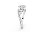 White gold Oval Cut Solitaire with Pavé Twist Band and Four-Prong Setting_2