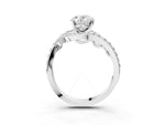 White gold Oval Cut Solitaire with Pavé Twist Band and Four-Prong Setting_3