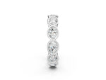 White gold Oval Diamond Bezel Set Eternity Wedding Band_2