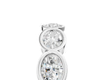 White gold Oval Diamond Bezel Set Eternity Wedding Band_5