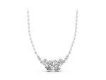 White gold Oval Diamond Pendant with Heart Accents and Prong Setting_1
