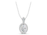 White gold Oval Halo Pavé Diamond Pendant_1
