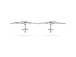 White gold Pavé Diamond Starburst Stud Earrings