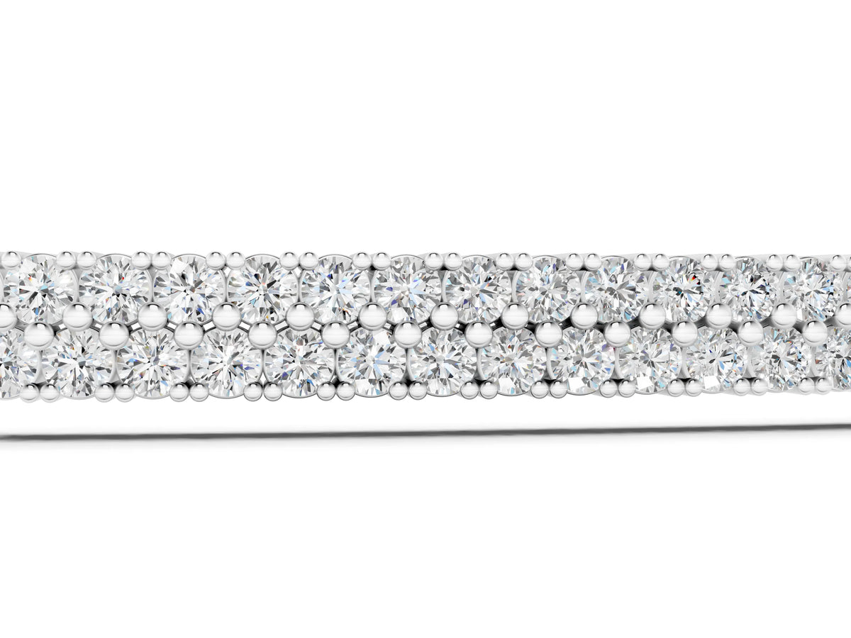 White gold Pavé Round Diamond Box Chain Slider Bracelet_1