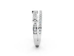 White gold Pavé Round Diamond Channel Set Dual Band with Prong Setting_2