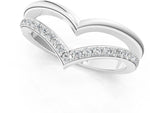 White gold Pavé Round Diamond Chevron Band with Channel Setting_1