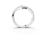 White gold Pavé Round Diamond Chevron Band with Channel Setting_3