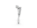 White gold Pavé Round Diamond Chevron Band with Prong Setting_2
