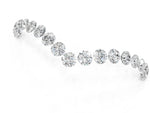 White gold Pavé Round Diamond Chevron Band with Shared Prong Setting_1