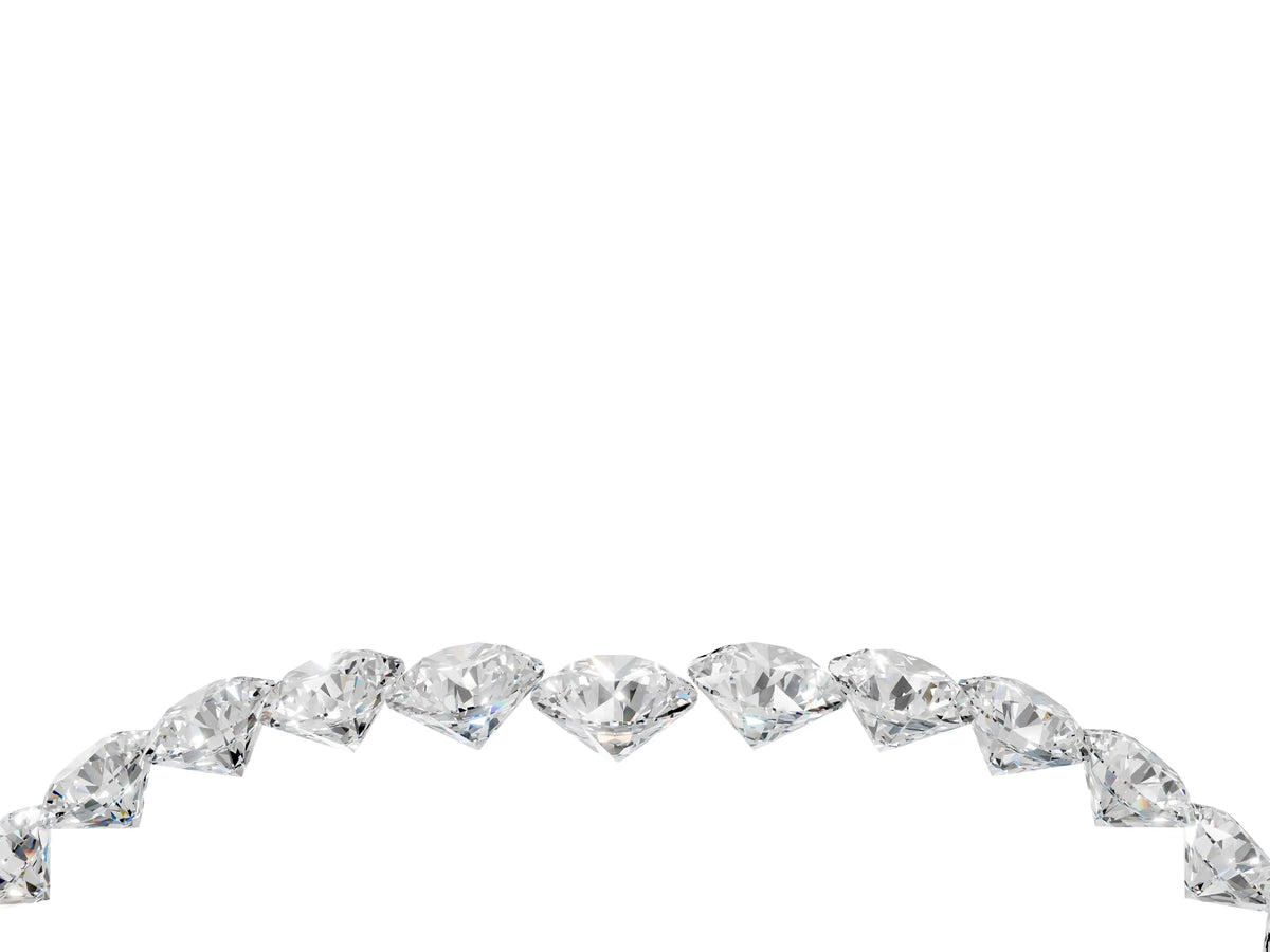 White gold Pavé Round Diamond Chevron Band with Shared Prong Setting_4