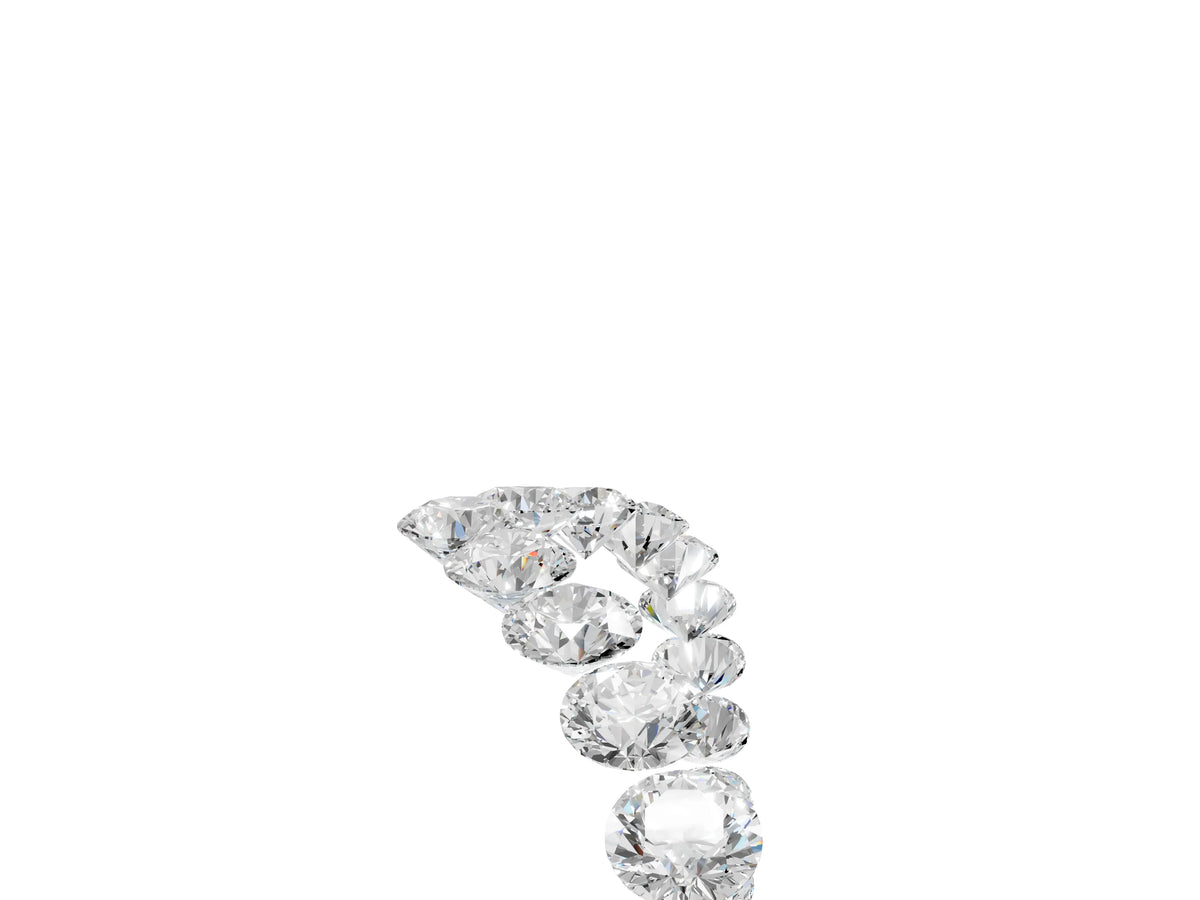White gold Pavé Round Diamond Chevron Band with Shared Prong Setting_5