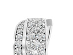 White gold Pavé Round Diamond Crossover Band with Bead Prong Setting_5