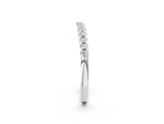 White gold Pavé Round Diamond Curved Band with Shared Prong Setting_2