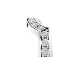 White gold Pavé Round Diamond Curved Wedding Band with Channel Setting_5