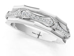 White gold Pavé Round Diamond Eternity Band with Bar Prong Setting_1