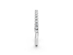 White gold Pavé Round Diamond Half Eternity Band with Shared Prong Setting_2