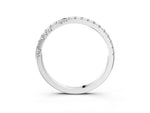 White gold Pavé Round Diamond Half Eternity Band with Shared Prong Setting_3