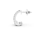 White gold Pavé Round Diamond Hoop Earrings with Four-Prong Setting_1