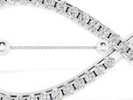 White gold Pavé Round Diamond Infinity Chain Bracelet with Bezel Setting_1