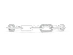 White gold Pavé Round Diamond Link Bracelet with Four-Prong Setting