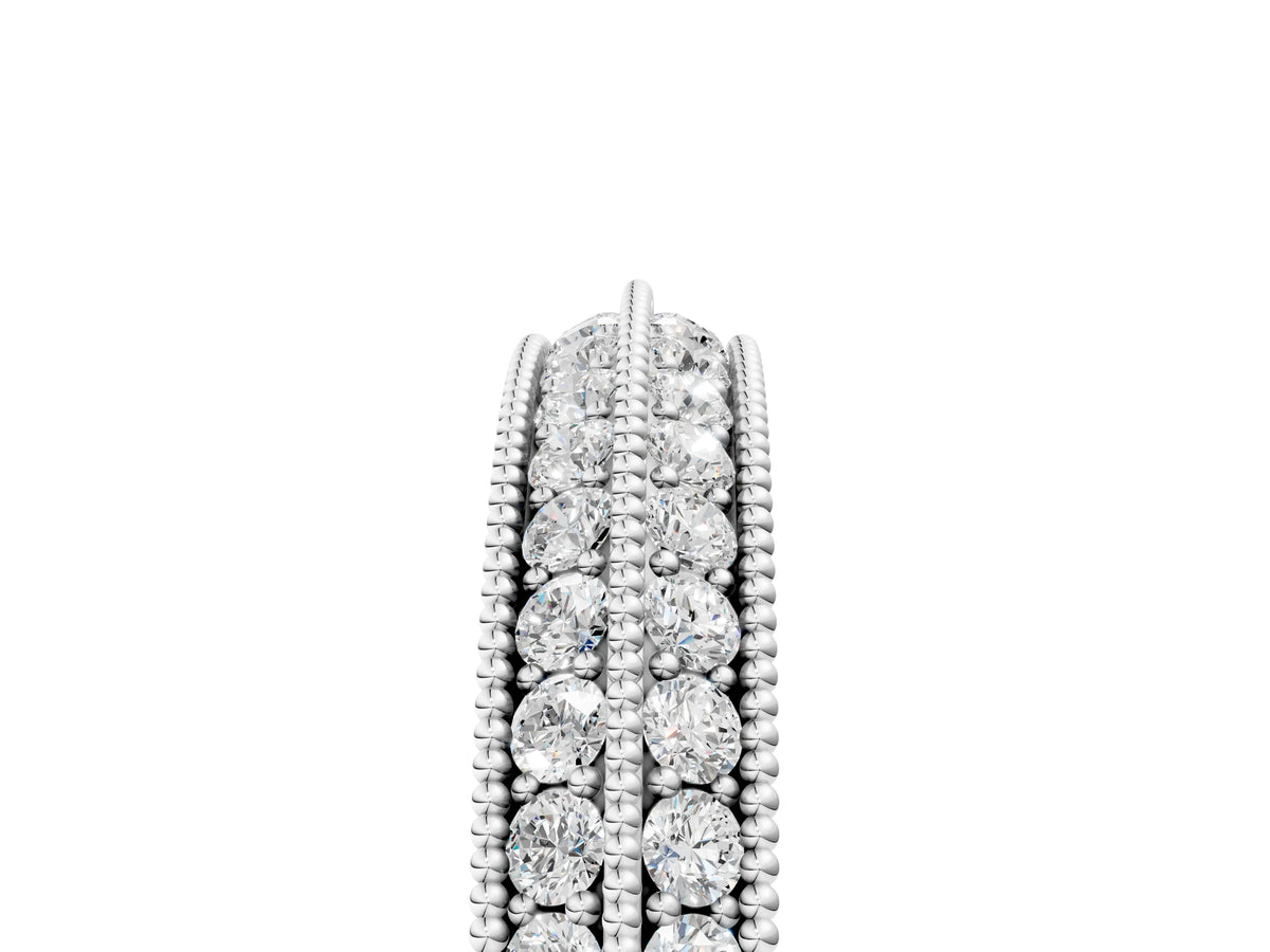 White gold Pavé Round Diamond Milgrain Eternity Band_5