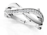 White gold Pavé Round Diamond Twist Band with Channel Setting_1