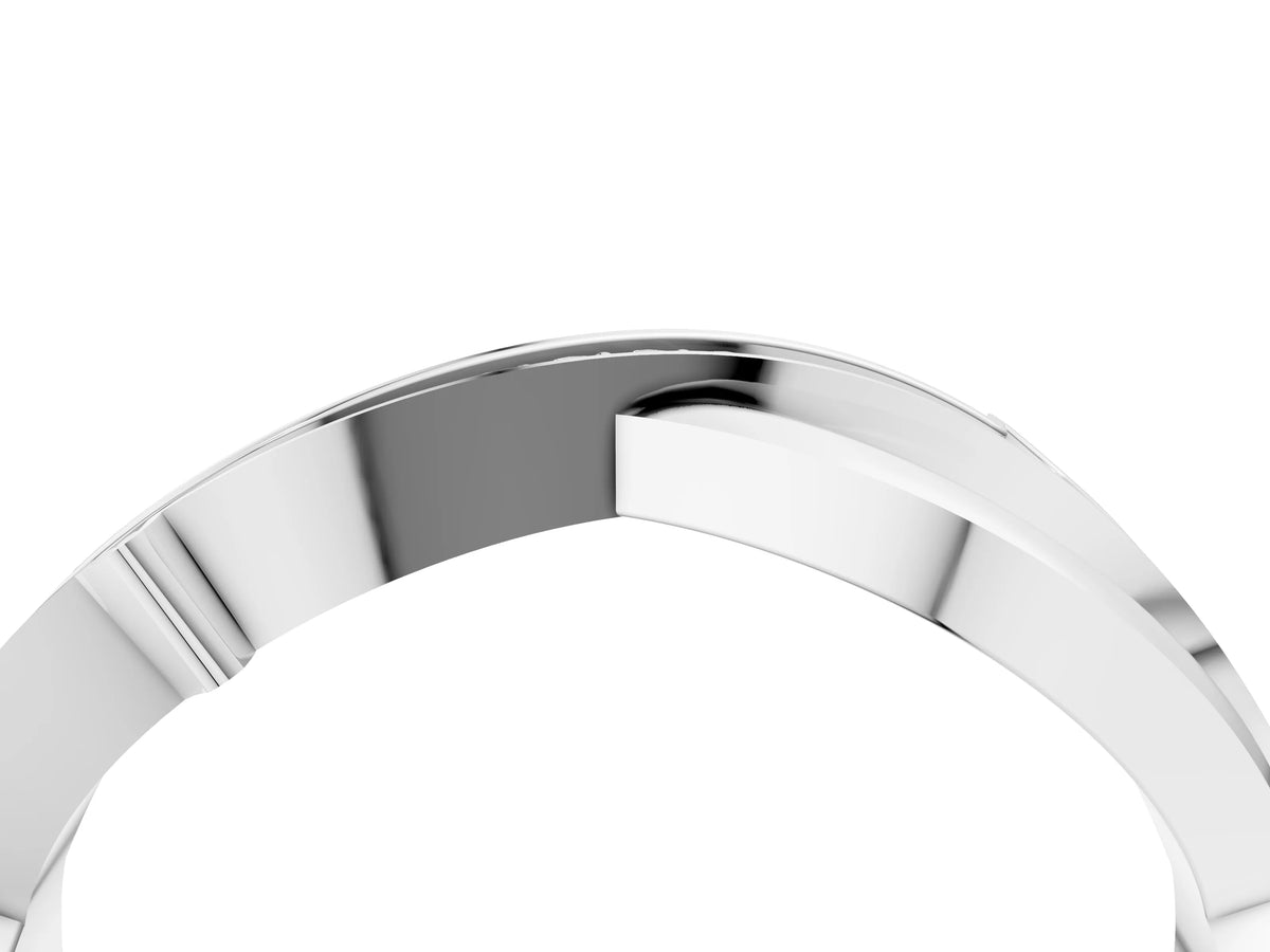 White gold Pavé Round Diamond Twist Band with Channel Setting_4