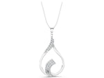 White gold Pavé Round Diamond Twist Pendant_1