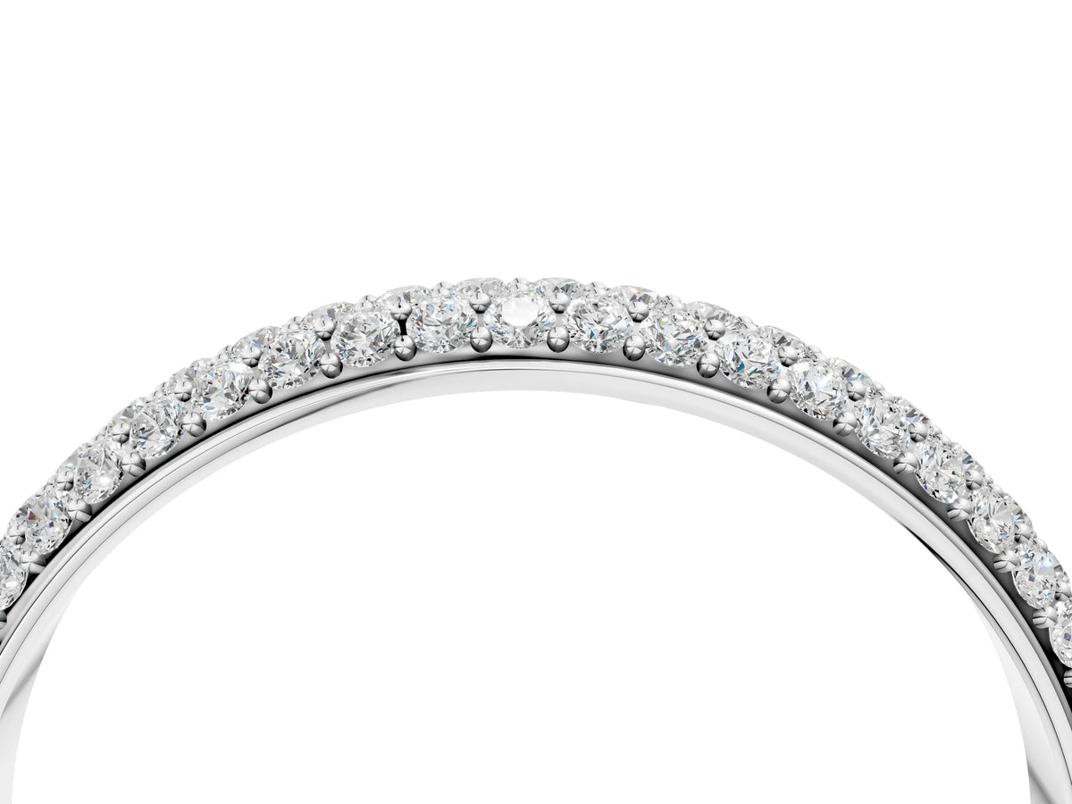 White gold Pavé Round Diamond White Gold Eternity Band_4