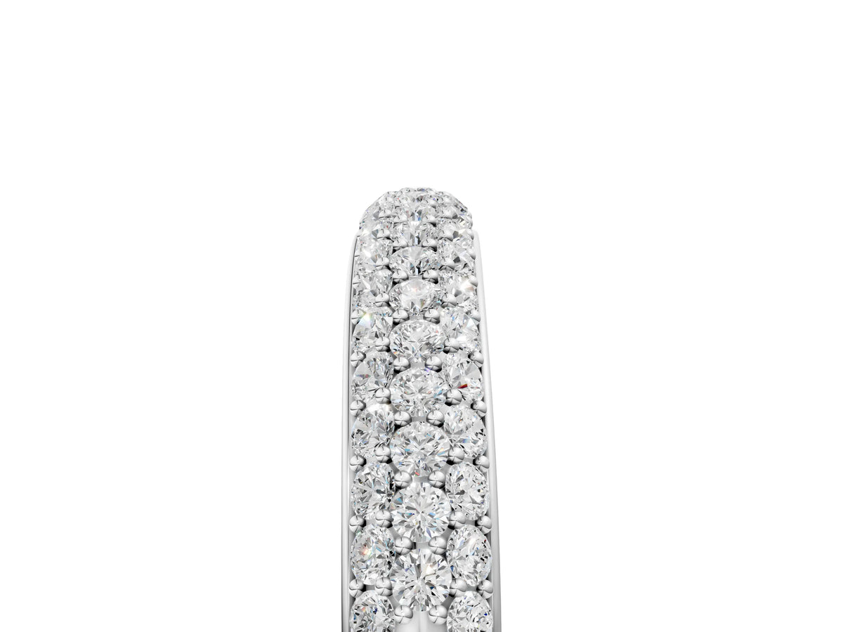 White gold Pavé Round Diamond White Gold Eternity Band_5