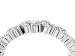 White gold Pave Marquise and Round Diamond Eternity Band with Prong Setting_4