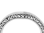 White gold Pave Round Diamond Curved Milgrain Band_4