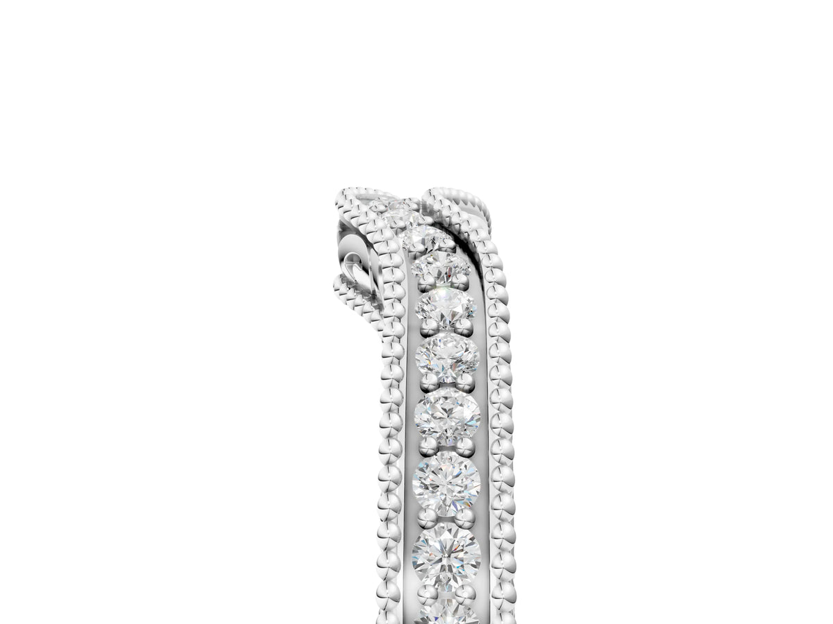 White gold Pave Round Diamond Curved Milgrain Band_5