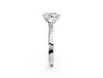 White gold Pear Cut Diamond Engagement Ring with Side Stone Accents and Four-Prong Setting_2