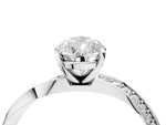 White gold Pear Cut Diamond Engagement Ring with Side Stone Accents and Four-Prong Setting_4