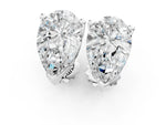 White gold Pear Cut Diamond Stud Earrings_1