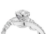 White gold Pear Cut Solitaire with Pavé Twist Band and Four-Prong Setting_4