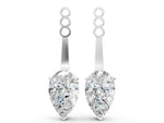 White gold Pear Diamond Drop Earring Jackets