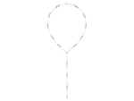 White gold Pear Diamond Lariat Necklace with Station Accents_1