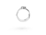 White gold Pear Diamond Mini Huggie Hoop Earrings_2